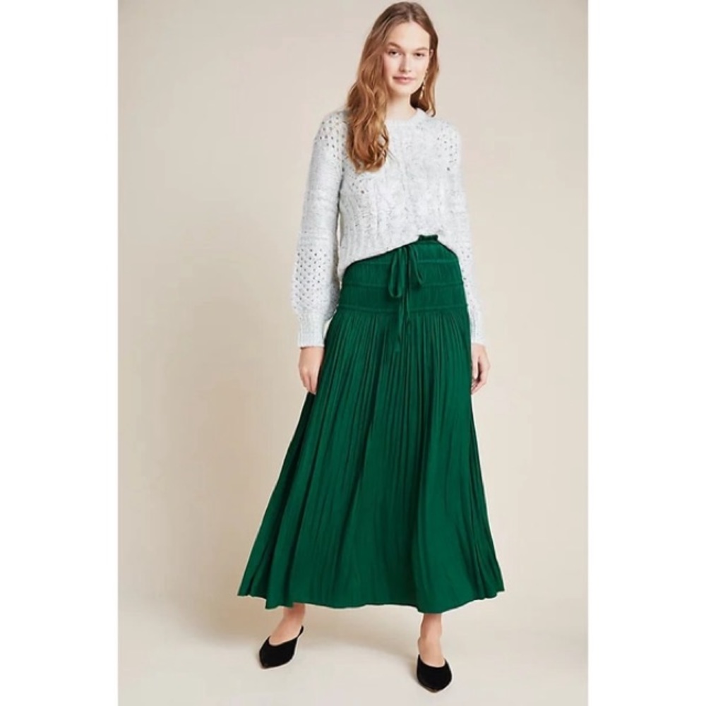 Anthropologie Current Air Kroes Knit Skirt Green Women's Medium